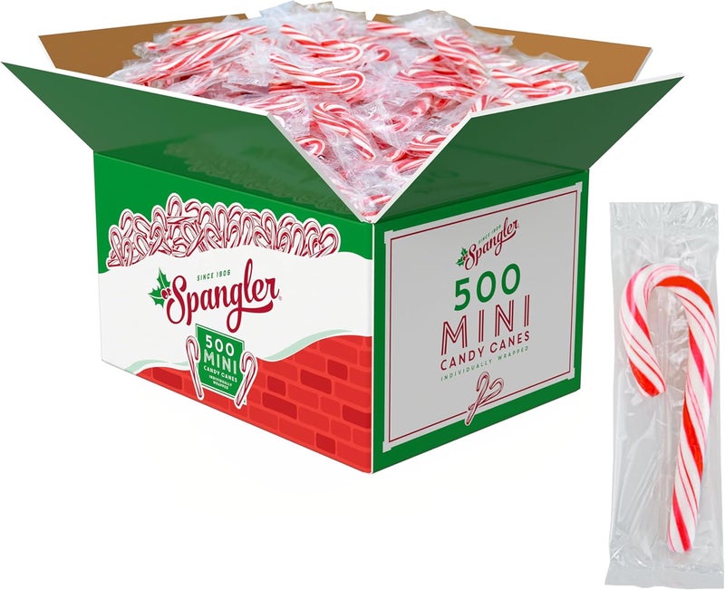 Spangler Mini Candy Canes - 500 Count Box - Image 1